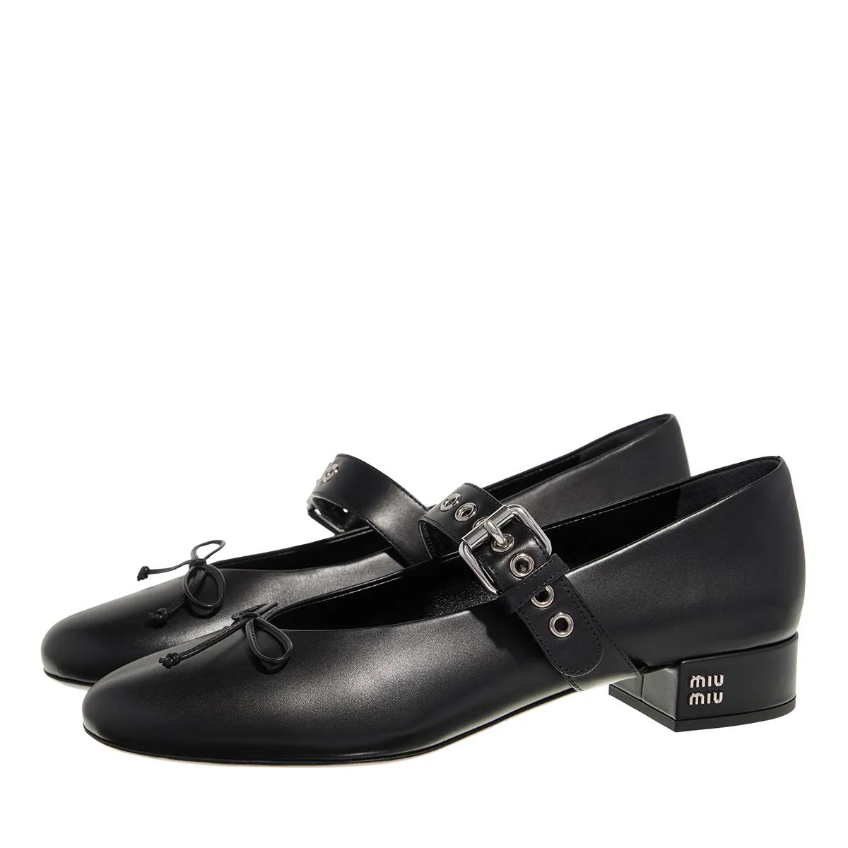 Miu Miu Loafers & Ballerinas - Leather Mary Janes - Gr. 36 (EU) - in Schwarz - für Damen von Miu Miu