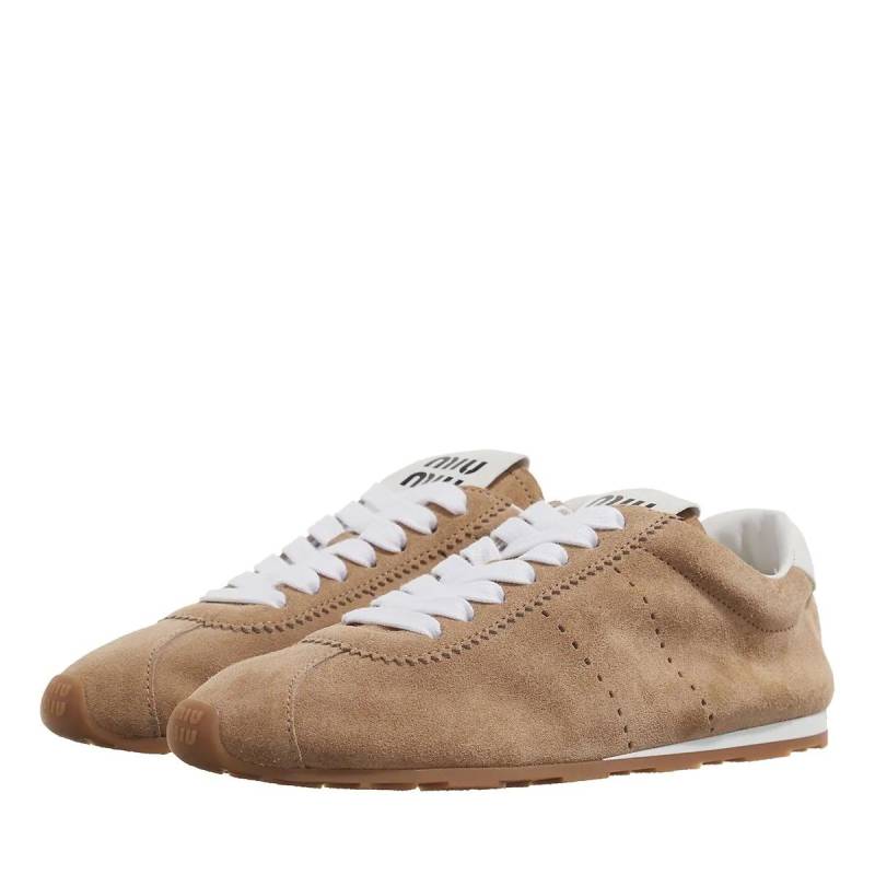 Miu Miu Low-Top Sneaker - Desert Suede Sneaker - Gr. 36 (EU) - in Beige - für Damen von Miu Miu