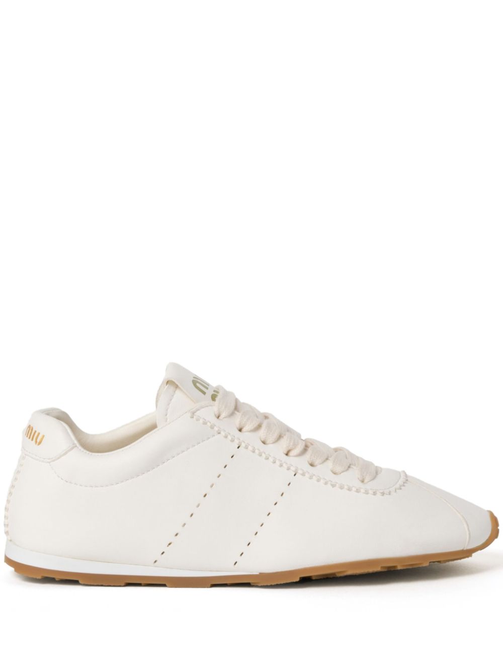 Miu Miu Plume nappa leather sneakers - White von Miu Miu