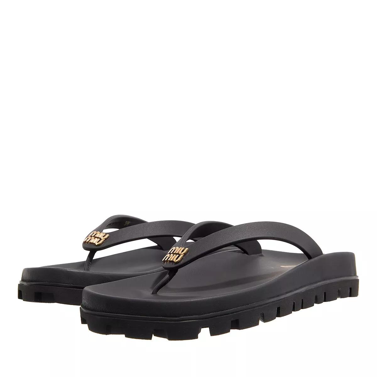 Miu Miu Sandalen - Infradito Soft Cage - Gr. 37 (EU) - in Schwarz - für Damen von Miu Miu