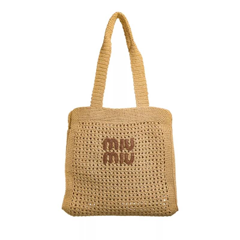 Miu Miu Schultertasche - Crochet Rete - Gr. unisize - in Beige - für Damen von Miu Miu