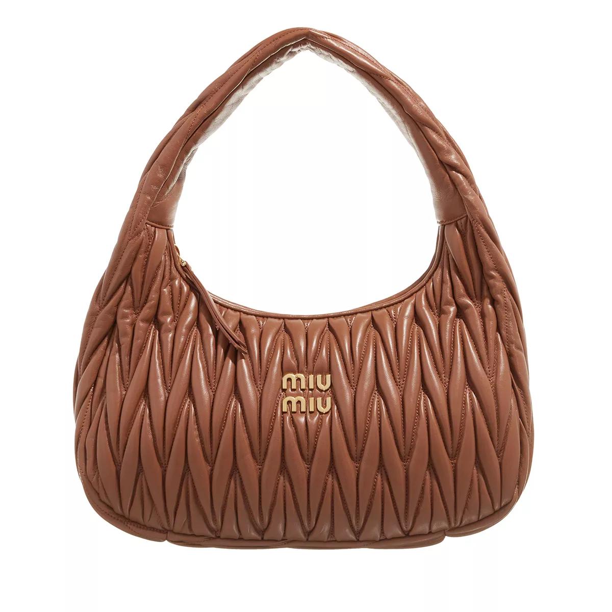 Miu Miu Schultertasche - Hobo Bag - Gr. unisize - in Braun - für Damen von Miu Miu