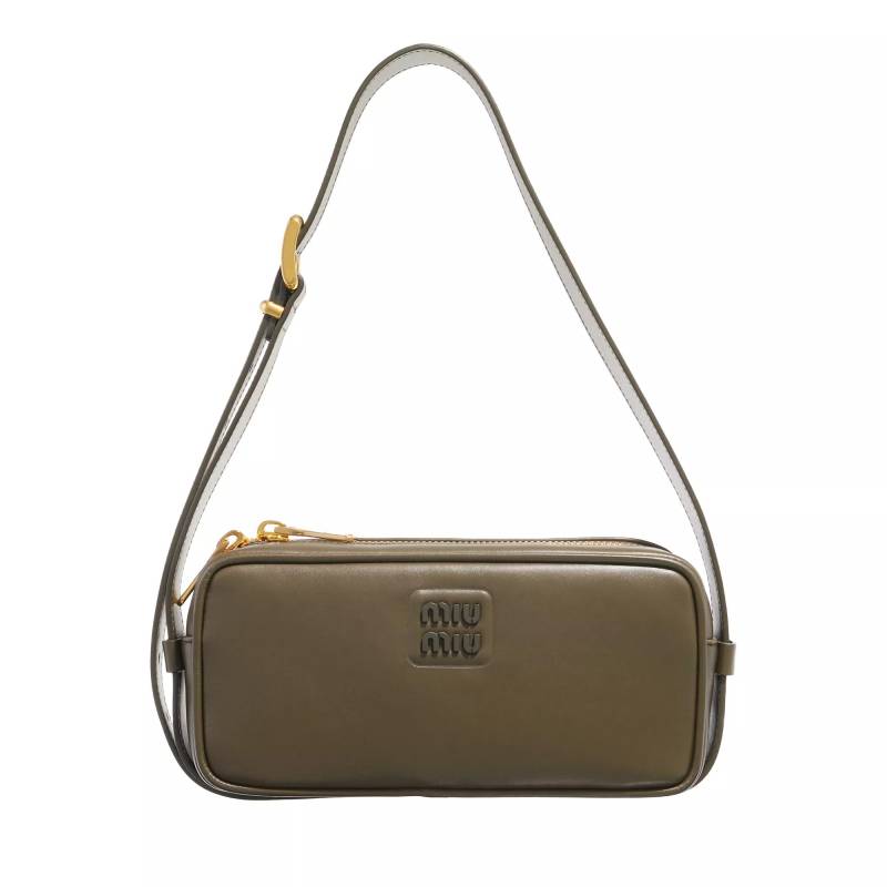 Miu Miu Schultertasche - Logo Shoulder Bag - Gr. unisize - in Grün - für Damen von Miu Miu