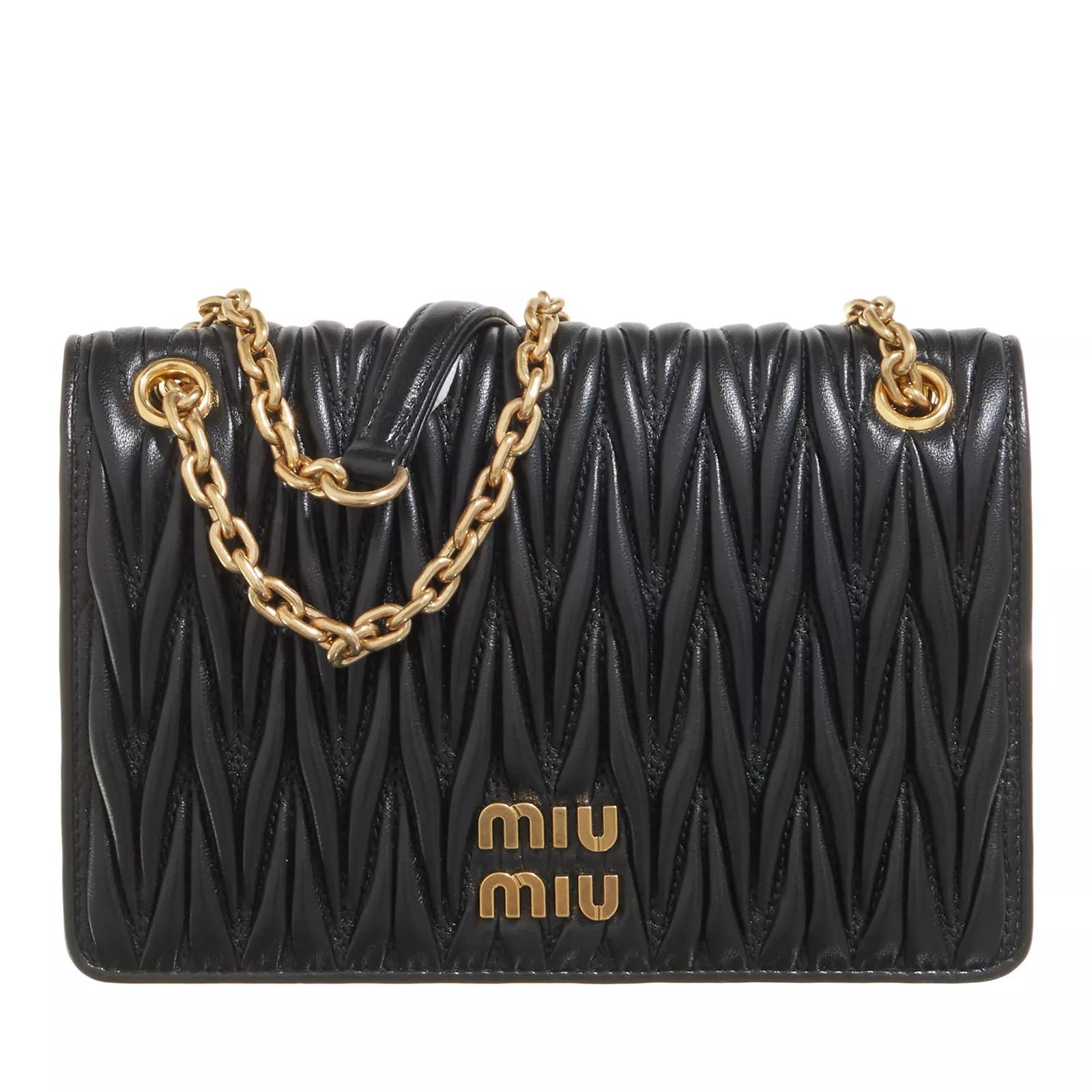 Miu Miu Schultertasche - Mini Bag In Matelassé Nappa Leather - Gr. unisize - in Schwarz - für Damen von Miu Miu