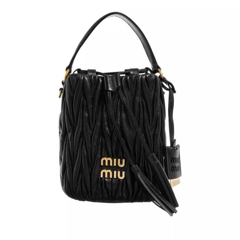 Miu Miu Schultertasche - Mini Bucket Bag Matelasse - Gr. unisize - in Schwarz - für Damen von Miu Miu