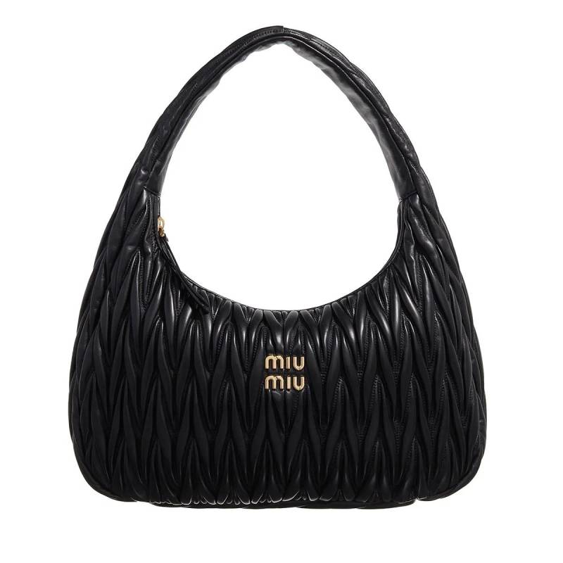 Miu Miu Schultertasche - Nappa Leather Shoulder Bag - Gr. unisize - in Schwarz - für Damen von Miu Miu