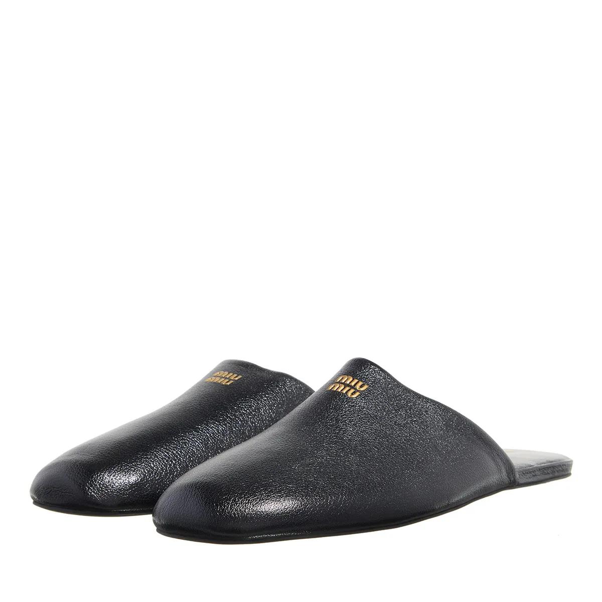 Miu Miu Slipper & Pantoletten - Woman Mules - Gr. 38 (EU) - in Schwarz - für Damen von Miu Miu