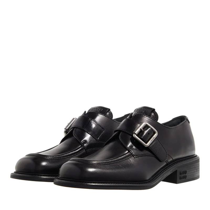 Miu Miu Sneaker - Buckle Leather Sneakers - Gr. 37 (EU) - in Schwarz - für Damen von Miu Miu