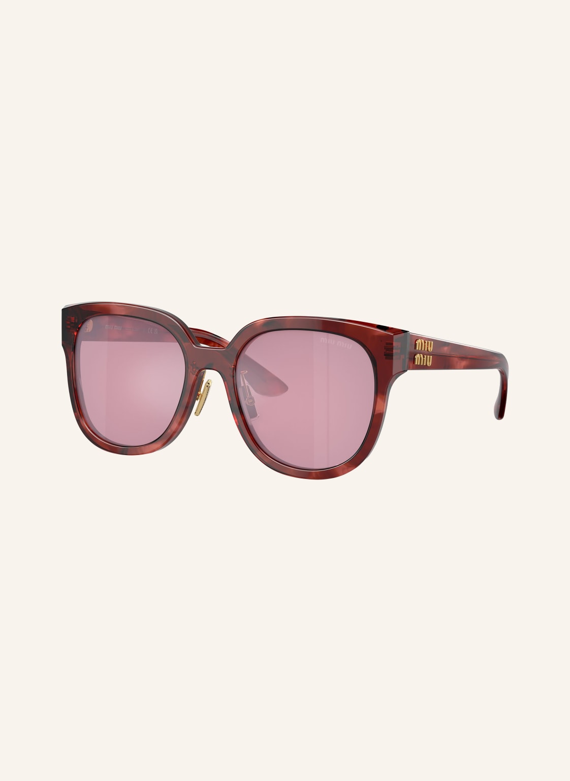 Miu Miu Sonnenbrille Mu 01zs rot von Miu Miu