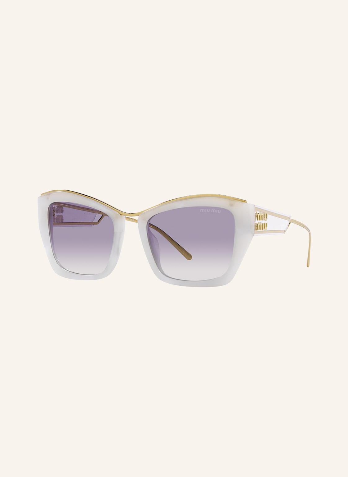 Miu Miu Sonnenbrille Mu 02ys weiss von Miu Miu