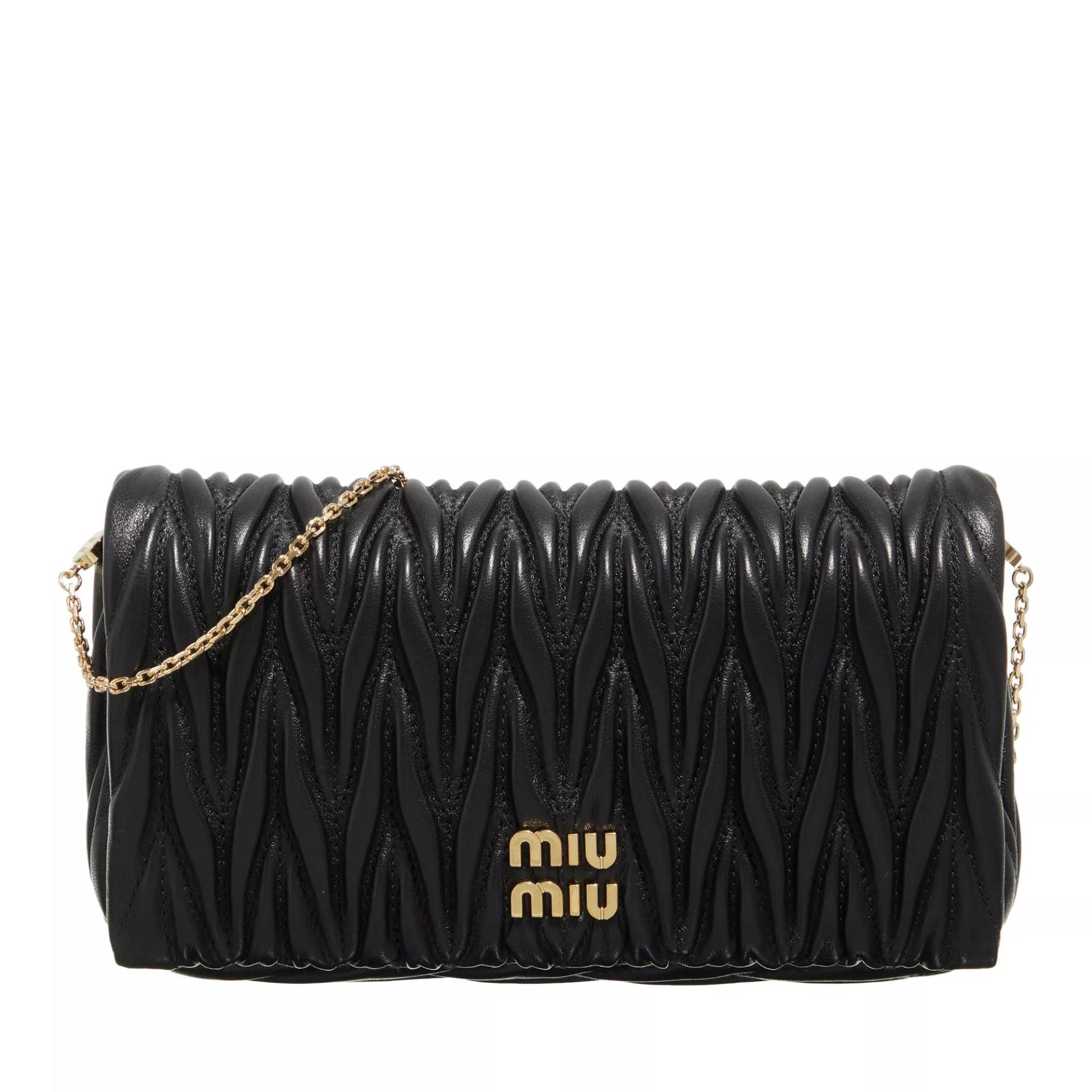 Miu Miu Schultertasche - Mini Bag In Matelassé Nappa Leather - Gr. unisize - in Schwarz - für Damen von Miu Miu