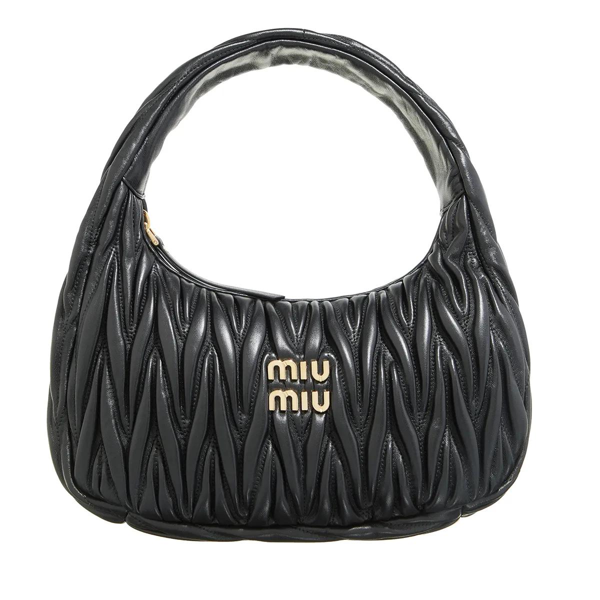 Miu Miu Umhängetasche - Wander Hobo Bag - Gr. unisize - in Schwarz - für Damen von Miu Miu