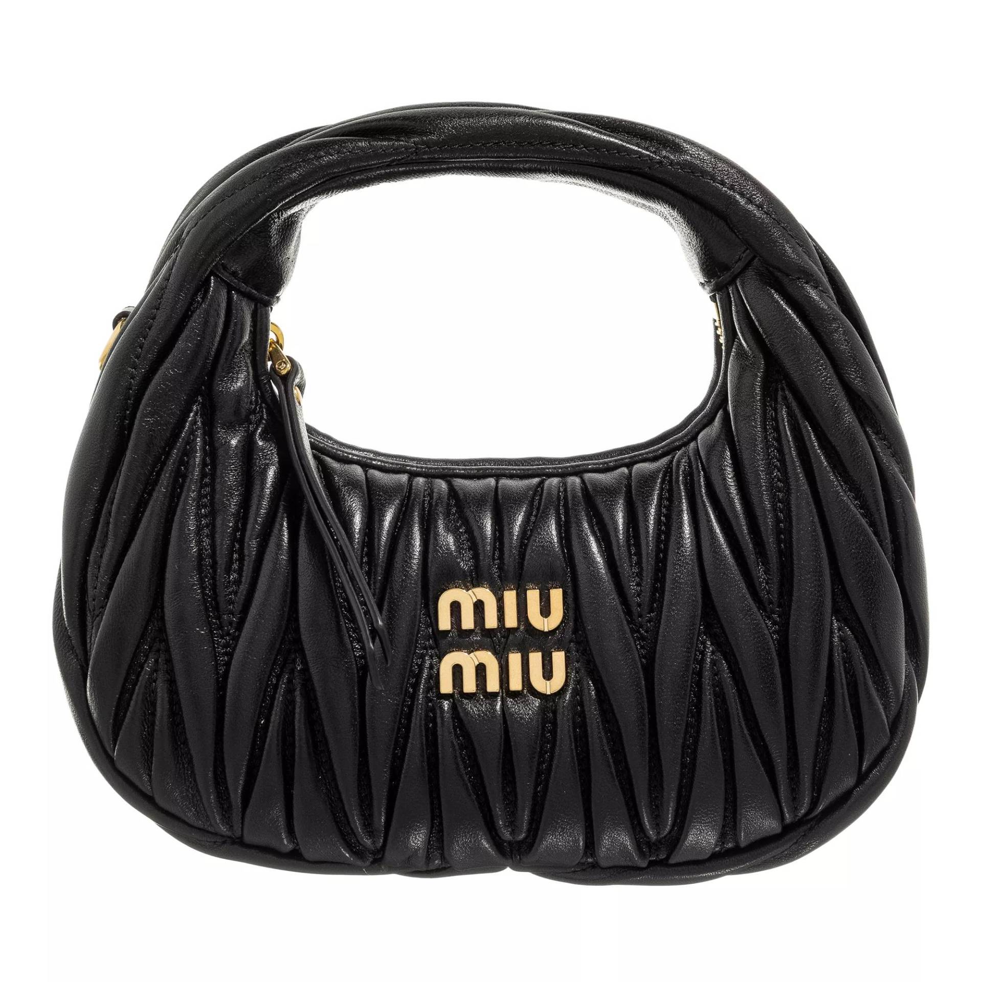 Miu Miu Umhängetasche - Wander Mini With Strap Bag - Gr. unisize - in Schwarz - für Damen von Miu Miu