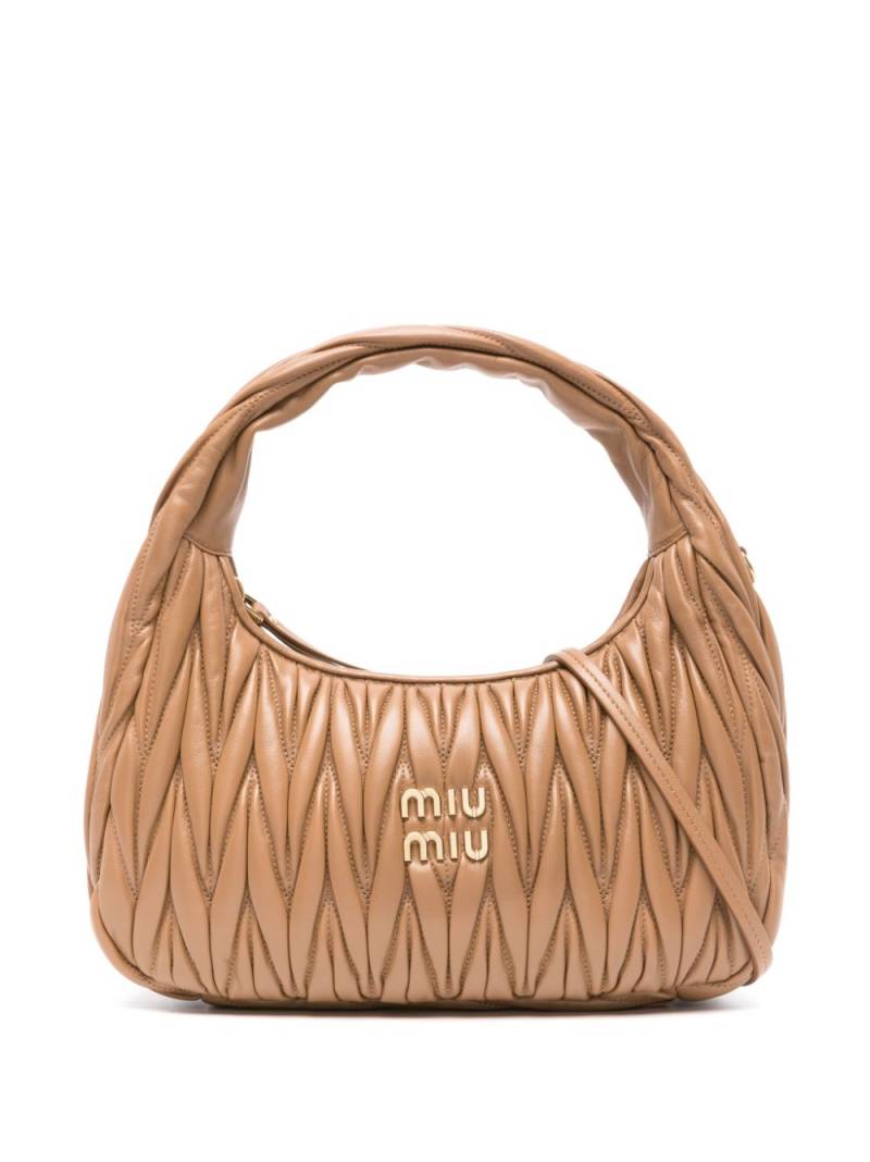 Miu Miu Wander matelassé shoulder bag - Brown von Miu Miu