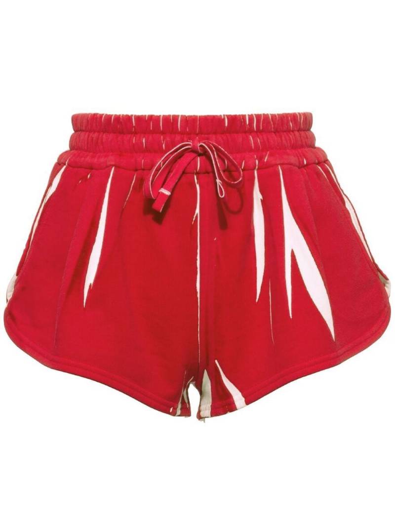 Miu Miu abstract-print short shorts - Red von Miu Miu