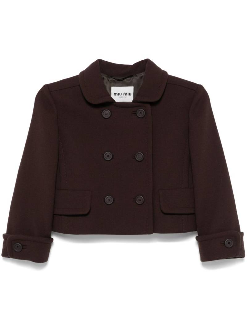 Miu Miu cropped jacket - Brown von Miu Miu