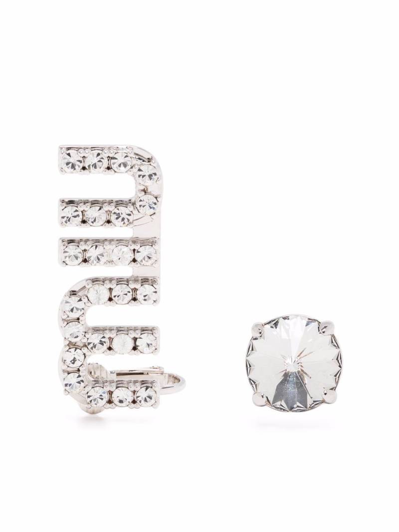 Miu Miu crystal-embellished earrings - Silver von Miu Miu