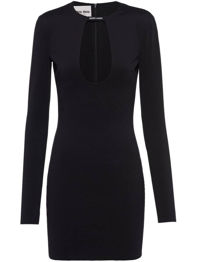 Miu Miu cut-out mini dress - Black von Miu Miu