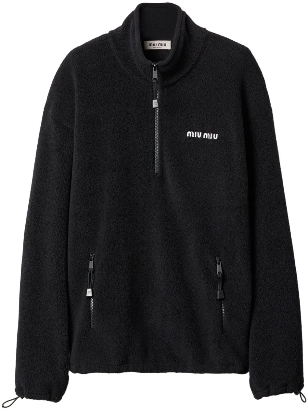 Miu Miu fleece sweatshirt - Black von Miu Miu