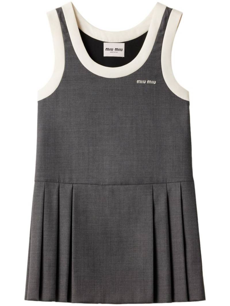 Miu Miu grisaille mini dress - Grey von Miu Miu