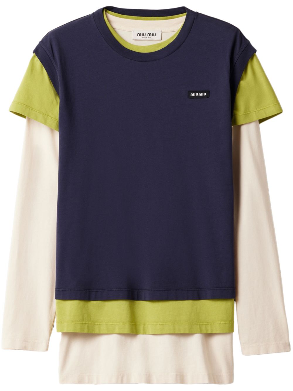 Miu Miu jersey T-shirts (set of three) - Blue von Miu Miu