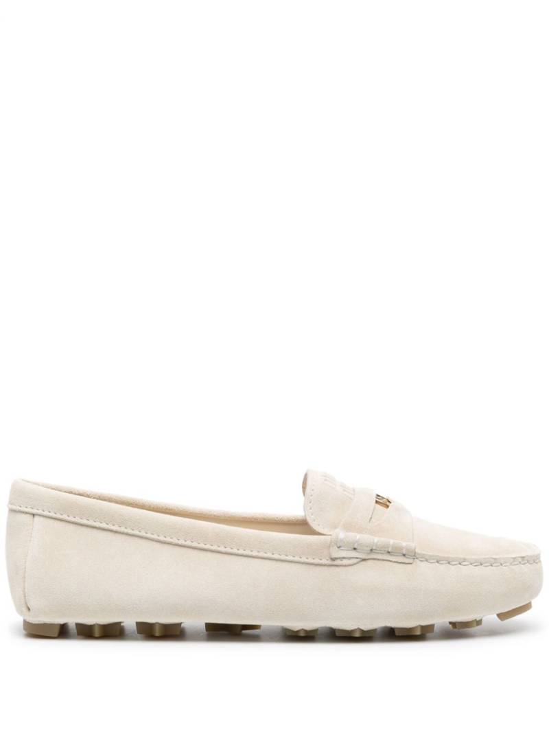 Miu Miu suede penny loafers - Neutrals von Miu Miu