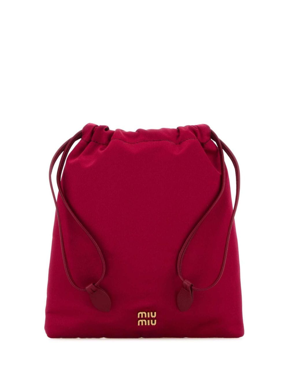 Miu Miu logo lettering satin pouch - Pink von Miu Miu