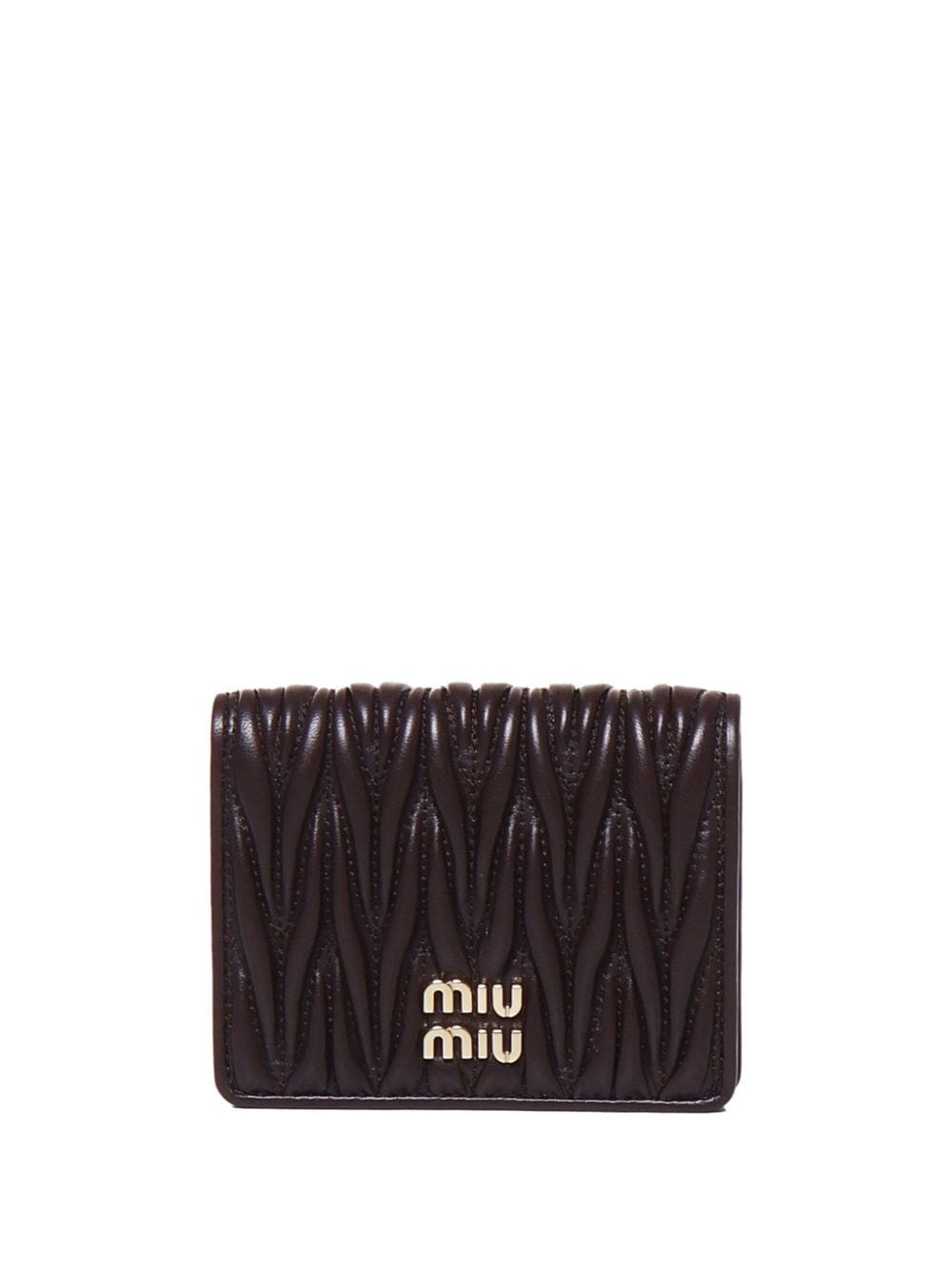 Miu Miu logo-lettering wallet - Brown von Miu Miu