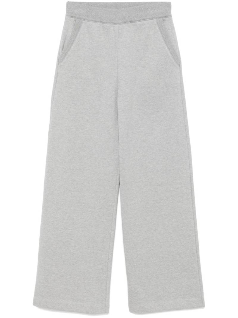 Miu Miu logo-patch trousers - Grey von Miu Miu