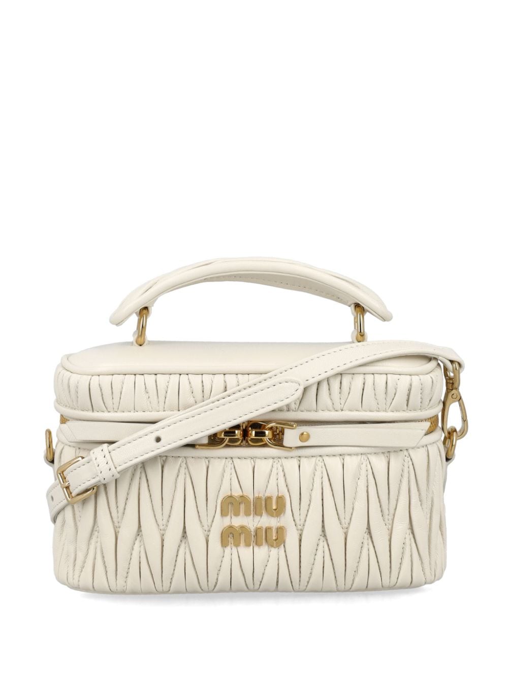 Miu Miu matelassé cross body bag - White von Miu Miu