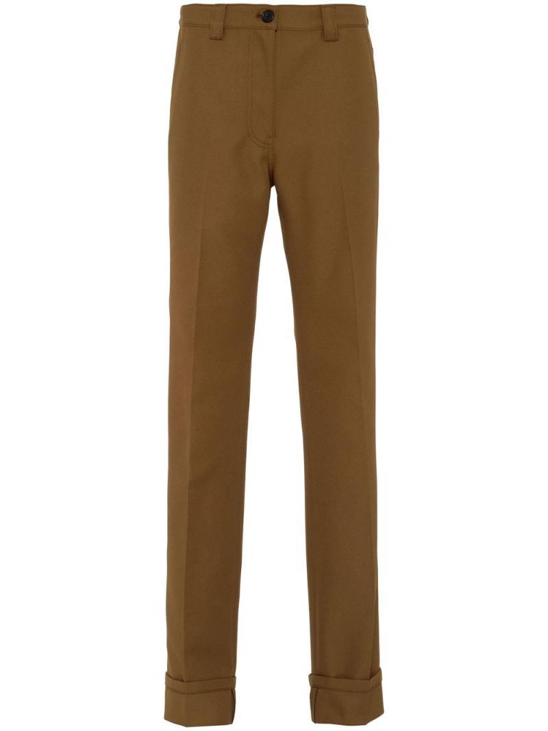 Miu Miu mid-rise straight-leg trousers - Green von Miu Miu