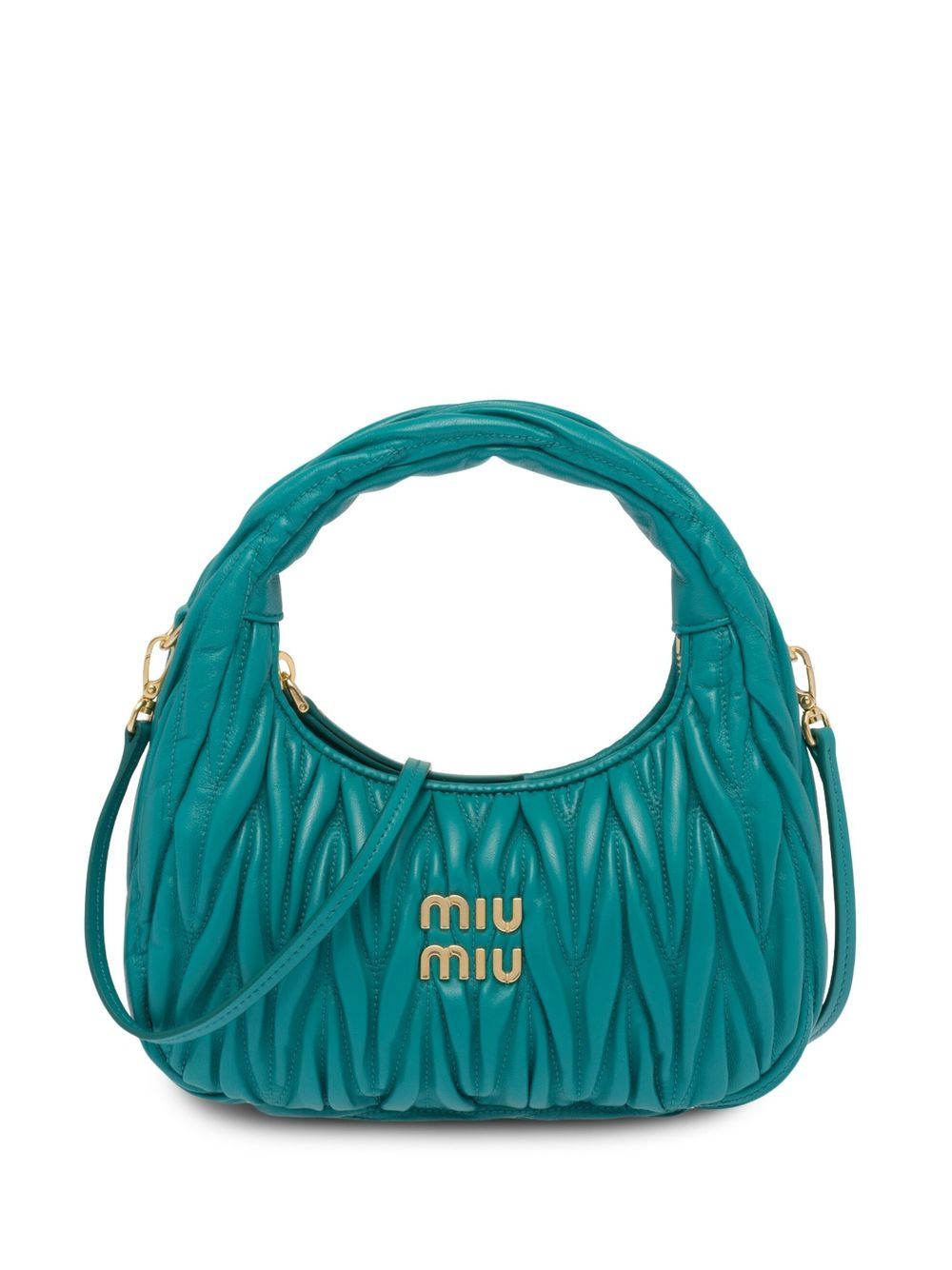 Miu Miu mini Wander matelassé shoulder bag - Blue von Miu Miu