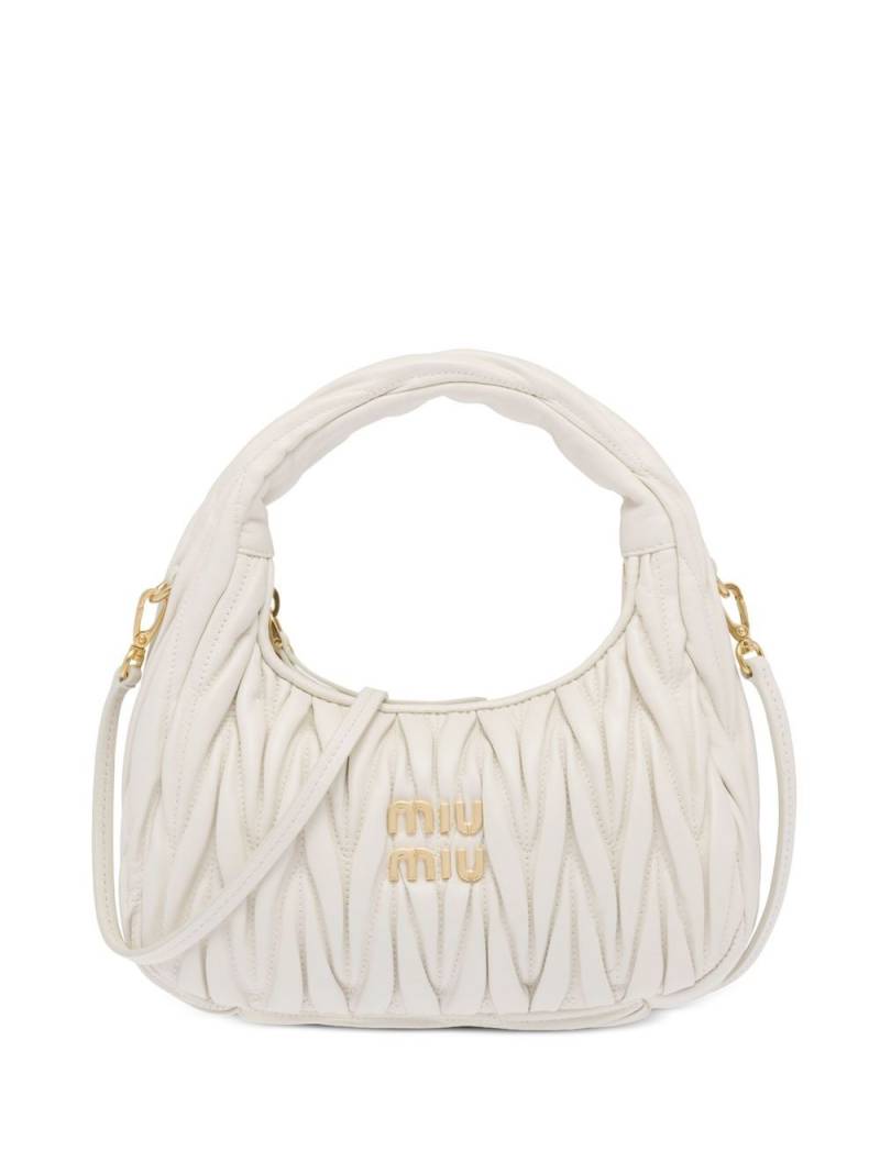 Miu Miu mini Wander matelassé shoulder bag - White von Miu Miu