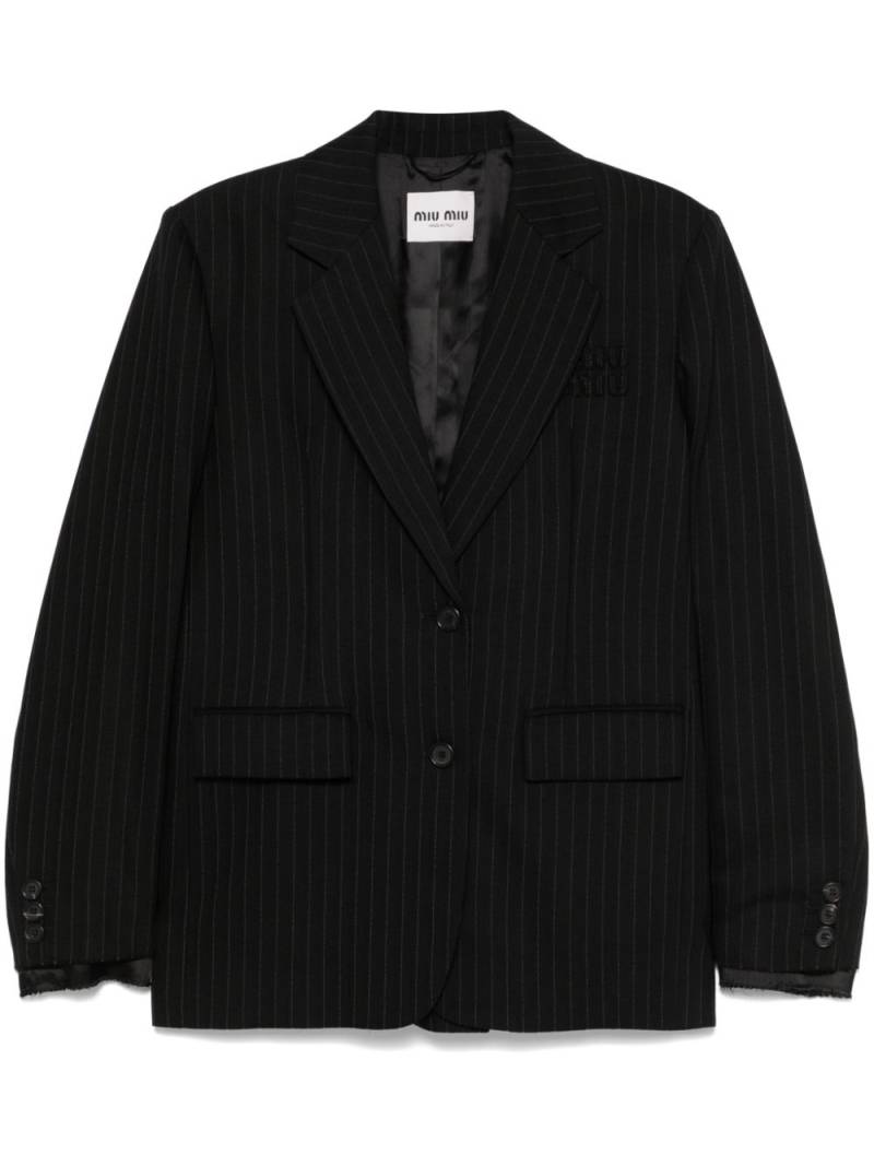 Miu Miu pinstriped blazer - Black von Miu Miu