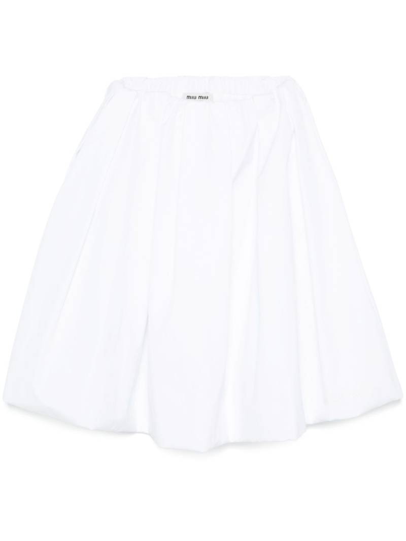 Miu Miu poplin midi skirt - White von Miu Miu