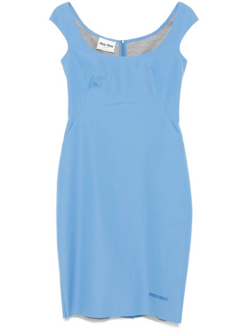 Miu Miu poplin mini dress - Blue von Miu Miu