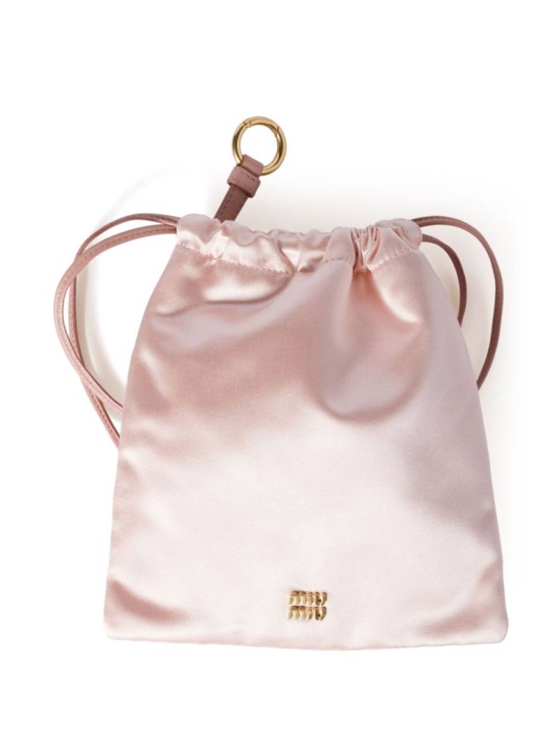 Miu Miu satin makeup bag - Pink von Miu Miu