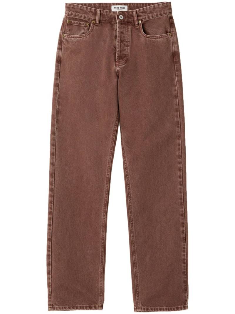 Miu Miu straight-leg jeans - Brown von Miu Miu