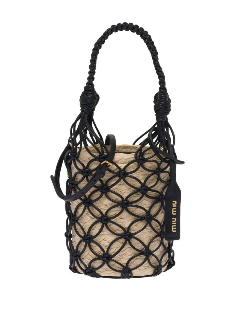 Miu Miu top-handle bucket bag - Black von Miu Miu