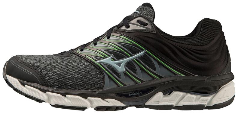 Mizuno Laufschuh Sport Wave Paradox 5 M Support Men - Stormy Weather/Tourmaline/Green Gecko (Grösse: UK 10) von Mizuno Sport