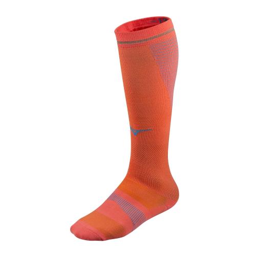 Mizuno Sport Compression Sock - Hot Coral (Grösse: L) von Mizuno Sport