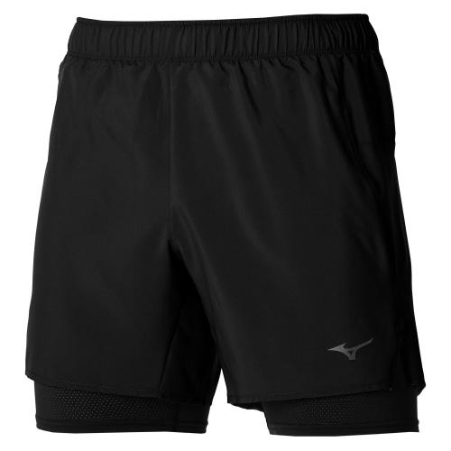 Mizuno Sport Core 5.5 2in1 Short M - Black (Grösse: L) von Mizuno Sport