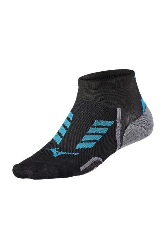 Mizuno Sport Drylite Race Mid Sock - Black/Turkish Til (Grösse: S) von Mizuno Sport