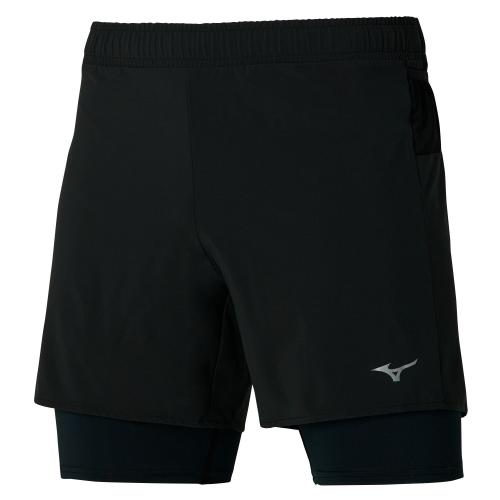 Mizuno Sport ER 5.5 2in1 Short M - Black (Grösse: S) von Mizuno Sport