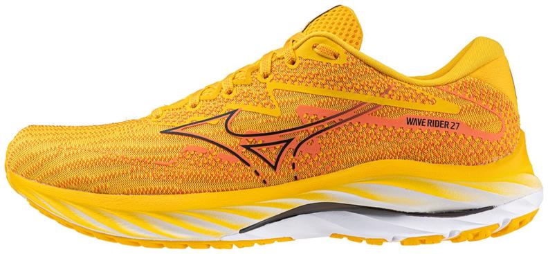 Mizuno Sport Laufschuh Wave Rider 27 M Neutral Men - Citrus/Black/Nasturtium (Grösse: UK 10.5) von Mizuno Sport