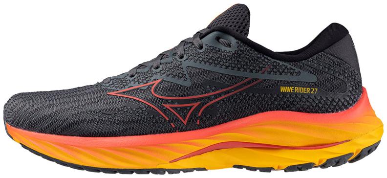 Mizuno Sport Laufschuh Wave Rider 27 M Neutral Men - Turbulence/Cayenne/Citrus (Grösse: UK 10) von Mizuno Sport