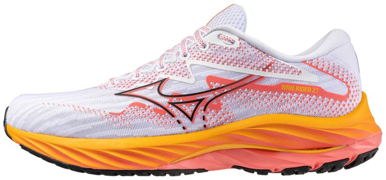 Mizuno Sport Laufschuh Wave Rider 27 W Neutral Women - White/Black/Dubarry (Grösse: UK 7.5) von Mizuno Sport