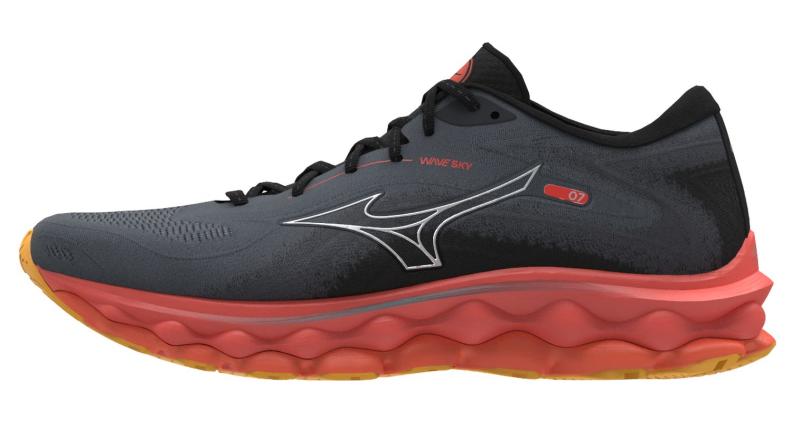 Mizuno Sport Laufschuh Wave Sky 7 M Neutral Men - Turbulence/Nickel/Hot Coral (Grösse: UK 10) von Mizuno Sport