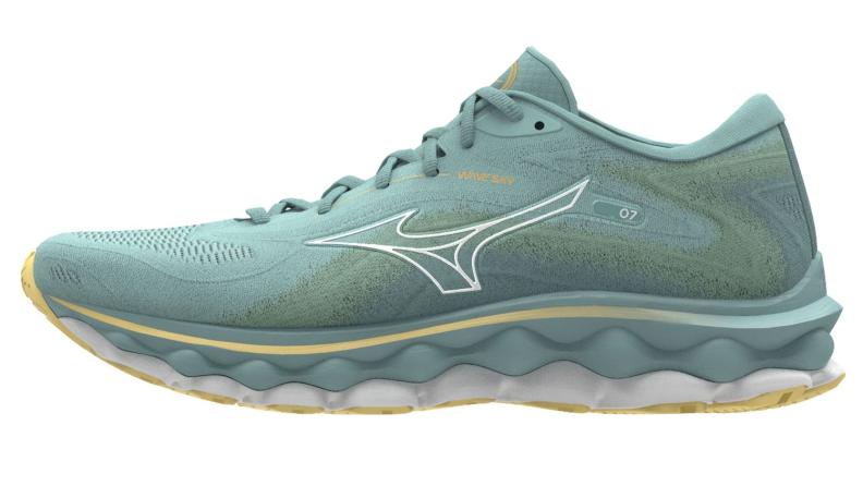 Mizuno Sport Laufschuh Wave Sky 7 W Neutral Women - Eggshell Blue/White/Sunshine (Grösse: UK 5) von Mizuno Sport