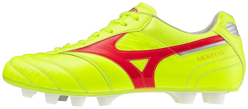 Mizuno Sport Morelia II Elite MD Football Footwear - Safety Yellow/Fiery Coral 2/Safety Yell (Grösse: UK 10) von Mizuno Sport